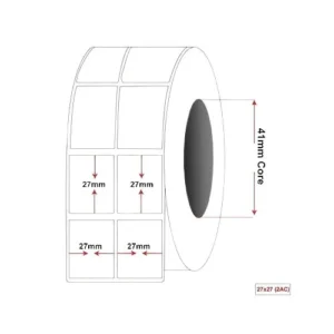 High-quality 27x27mm stickers ensure clear barcodes, reliable adhesion and efficient labeling for retail, supermarkets and POS systems.