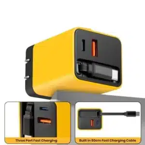 Charge multi devices fast with the 65W multi 3-in-1 extractable charger.USB-C PD & USB-A support,portable & compact – perfect for phones,tablets & laptops.