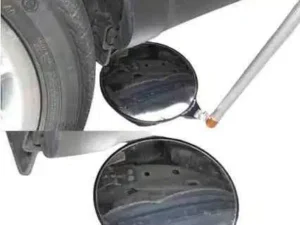 Buy under vehicle/car search mirror for security inspections. Heavy-duty, shatterproof mirror with LED light for airports, checkpoints and parking security.