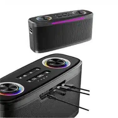 Portable K13 TWS wireless speaker with dual mic karaoke mode and USB charging. Perfect for parties, duets and outdoor fun with high-quality sound.