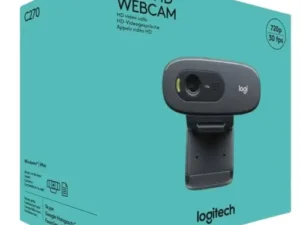 Logitech C270 HD Webcam offers clear 720p video and crisp audio. Perfect for video calls, online meetings & casual streaming, this budget-friendly webcam.
