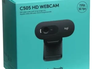 Logitech C505e Webcam. This HD 720p business webcam offers crisp visuals, a long-range omnidirectional mic with noise reduction & versatile 2m USB-A cable.