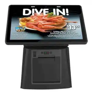 hop POS machine with inbuilt 80mm thermal printer, high-speed receipt printing and smart touchscreen system for retail and restaurant billing.