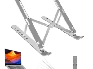 Elevate your workspace in Nairobi, Kenya, with a foldable laptop stand. Our portable aluminum stands offer adjustable height and angle.