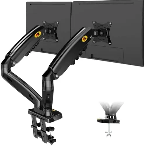 NB North Bayou Dual Monitor Stand, PC Screen Mount for 17-27 Inch Screens, Load 2-9 kg VESA 75/100 mm F160 - Image 2